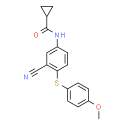 N-(3-CYANO-4-[(4-METHOXYPHENYL)SULFANYL]PHENYL)CYCLOPROPANECARBOXAMIDE结构式