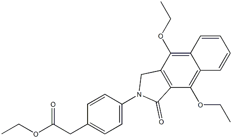 ethyl [4-(4,9-diethoxy-1-oxo-1,3-dihydro-2H-benzo[f]isoindol-2-yl)phenyl]acetate Structure