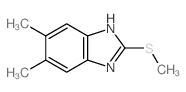 1H-Benzimidazole,5,6-dimethyl-2-(methylthio)- Structure