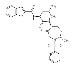 N-[(1S)-1-[[[(4R,7S)-Hexahydro-7-methyl-3-oxo-1-(2-pyridinylsulfonyl)-1H-azepin-4-yl]amino]carbonyl]-3-methylbutyl]-2-benzofurancarboxamide Structure