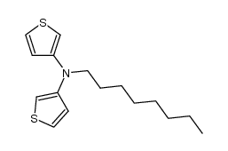 N-octyl-N-(3'-thienyl)-3-amino-thiophene结构式