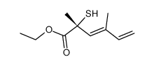 ethyl (R,E)-2-mercapto-2,4-dimethylhexa-3,5-dienoate Structure