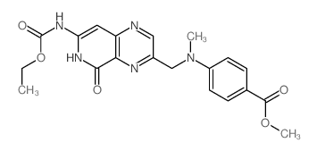 methyl 4-[[4-(ethoxycarbonylamino)-2-oxo-3,7,10-triazabicyclo[4.4.0]deca-4,6,8,10-tetraen-9-yl]methyl-methyl-amino]benzoate Structure