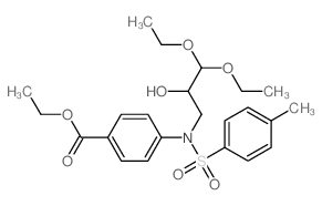 ethyl 4-[(3,3-diethoxy-2-hydroxy-propyl)-(4-methylphenyl)sulfonyl-amino]benzoate结构式