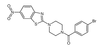 (4-bromophenyl)-[4-(6-nitro-1,3-benzothiazol-2-yl)piperazin-1-yl]methanone结构式