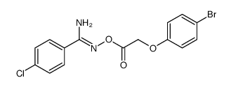 [(Z)-[amino-(4-chlorophenyl)methylidene]amino] 2-(4-bromophenoxy)acetate结构式