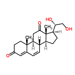 (20S)-20,21-Dihydroxypregna-4,6-diene-3,12-dione Structure