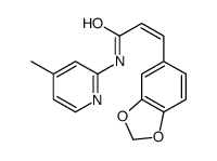 (E)-3-(1,3-benzodioxol-5-yl)-N-(4-methylpyridin-2-yl)prop-2-enamide Structure