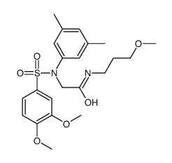 2-(N-(3,4-dimethoxyphenyl)sulfonyl-3,5-dimethylanilino)-N-(3-methoxypropyl)acetamide Structure