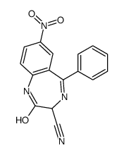 7-nitro-2-oxo-5-phenyl-1,3-dihydro-1,4-benzodiazepine-3-carbonitrile结构式