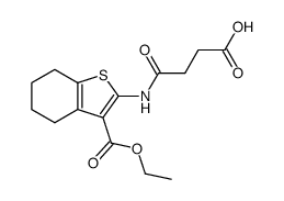 4-((3-(ethoxycarbonyl)-4,5,6,7-tetrahydrobenzo[b]thiophen-2-yl)amino)-4-oxobutanoic acid Structure