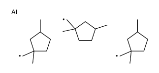 tris[(1,3-dimethylcyclopentyl)methyl]alumane Structure