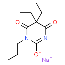 5,5-Diethyl-1-propyl-2-sodiooxy-4,6(1H,5H)-pyrimidinedione结构式