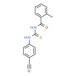 N-{[(4-cyanophenyl)amino]carbonothioyl}-2-methylbenzamide结构式