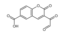 3-Glyoxyloyl-2-oxo-α-chromene-6-carboxylic acid structure