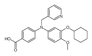 N-(3-cyclohexyloxy-4-methoxyphenyl)-N-(3-pyridylmethyl)-4-aminobenzoic acid Structure