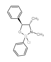 (4S,5S)-2-氯-3,4-二甲基-2,5-二苯基-1-氧杂-3-氮杂-2-硅环戊烷结构式