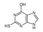 2-Thioxo-1,2,3,7-tetrahydro-6H-purin-6-one结构式