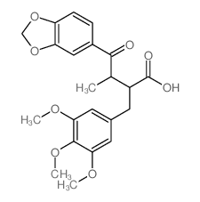 4-benzo[1,3]dioxol-5-yl-3-methyl-4-oxo-2-[(3,4,5-trimethoxyphenyl)methyl]butanoic acid结构式