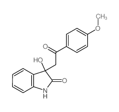 3-hydroxy-3-[2-(4-methoxyphenyl)-2-oxo-ethyl]-1H-indol-2-one Structure