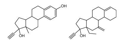 (8S,9S,10R,13S,14S,17R)-13-ethyl-17-ethynyl-11-methylidene-1,2,3,6,7,8,9,10,12,14,15,16-dodecahydrocyclopenta[a]phenanthren-17-ol,(8R,9S,13S,14S,17R)-17-ethynyl-13-methyl-7,8,9,11,12,14,15,16-octahydro-6H-cyclopenta[a]phenanthrene-3,17-diol Structure