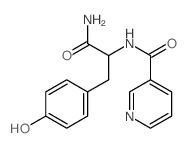 Hydrocinnamamide, p-hydroxy-a-nicotinamido-,L- (8CI) Structure