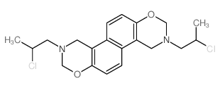 Naphtho(1,2-e:5,6-e)bis(1,3)oxazine, 3,9-bis(2-chloropropyl)-2,3,4,8,9,10-hexahydro- (9CI) picture