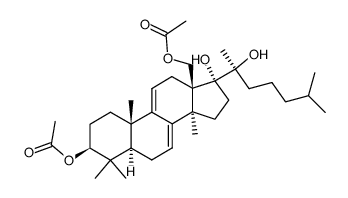 ((3S,5R,10S,13S,14S,17R)-3-acetoxy-17-hydroxy-17-((S)-2-hydroxy-6-methylheptan-2-yl)-4,4,10,14-tetramethyl-1,2,3,4,5,6,10,12,14,15,16,17-dodecahydro-13H-cyclopenta[a]phenanthren-13-yl)methyl acetate结构式