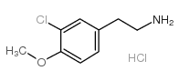 3-氯-4-甲氧基苯乙胺盐酸盐结构式