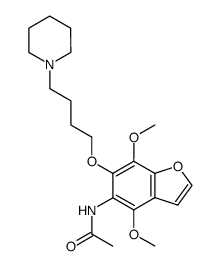 N-(4,7-dimethoxy-6-(4-(piperidin-1-yl)butoxy)benzofuran-5-yl)acetamide结构式