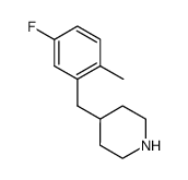 Piperidine, 4-[(5-fluoro-2-methylphenyl)methyl]- (9CI)结构式