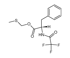 (S)-3-Phenyl-2-(2,2,2-trifluoro-acetylamino)-propionic acid methylsulfanylmethyl ester Structure