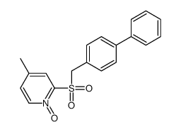 4-methyl-1-oxido-2-[(4-phenylphenyl)methylsulfonyl]pyridin-1-ium结构式