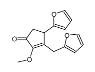 4-(furan-2-yl)-3-(furan-2-ylmethyl)-2-methoxycyclopent-2-en-1-one Structure