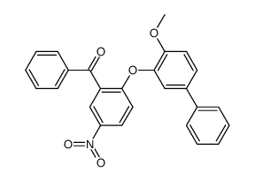 2-(4-methoxy-biphenyl-3-yloxy)-5-nitro-benzophenone结构式