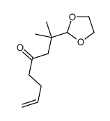 2-(1,3-dioxolan-2-yl)-2-methyloct-7-en-4-one结构式