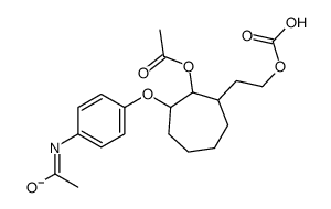 2-[3-(4-acetamidophenoxy)-2-acetyloxycycloheptyl]ethyl carbonate Structure