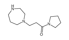 3-(1,4-diazepan-1-yl)-1-pyrrolidin-1-ylpropan-1-one结构式