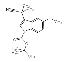 TERT-BUTYL 3-(2-CYANOPROPAN-2-YL)-5-METHOXY-1H-INDOLE-1-CARBOXYLATE Structure