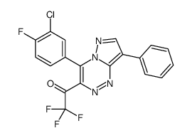 1-[4-(3-chloro-4-fluorophenyl)-8-phenylpyrazolo[5,1-c][1,2,4]triazin-3-yl]-2,2,2-trifluoroethanone Structure