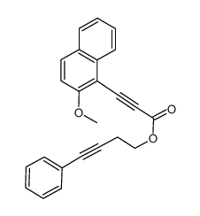 4-phenylbut-3-ynyl 3-(2-methoxynaphthalen-1-yl)propiolate结构式