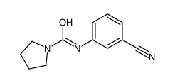 N-(3-cyanophenyl)pyrrolidine-1-carboxamide结构式