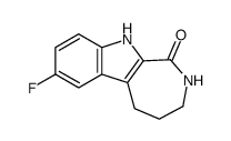 7-fluoro-3,4,5,10-tetrahydro-2H-azepino[3,4-b]indol-1-one结构式