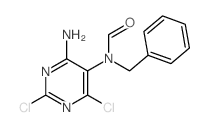 N-(4-amino-2,6-dichloro-pyrimidin-5-yl)-N-benzyl-formamide结构式