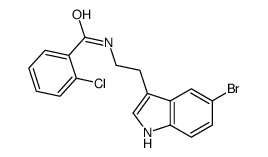 N-[2-(5-bromo-1H-indol-3-yl)ethyl]-2-chlorobenzamide结构式