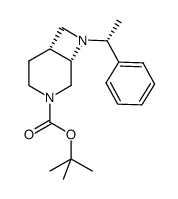 (1S,6R)-8[(1R)-1-phenyl-ethyl]-3,8-diaza-bicyclo[4.2.0]octane-3-carboxylic acid tert-butyl ester Structure