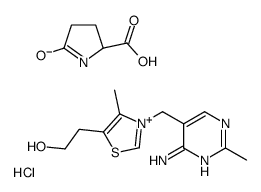 5-oxo-L-proline, compound with 3-[(4-amino-2-methyl-5-pyrimidinyl)methyl]-5-(2-hydroxyethyl)-4-methylthiazolium chloride (1:1) picture