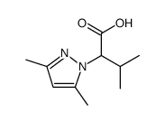 1H-Pyrazole-1-acetic acid, 3,5-dimethyl-α-(1-methylethyl) structure