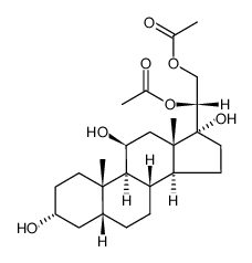 20β-cortol 20,21-diacetate Structure