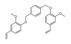 4-ethenyl-1-[[4-[(4-ethenyl-2-methoxyphenoxy)methyl]phenyl]methoxy]-2-methoxybenzene Structure